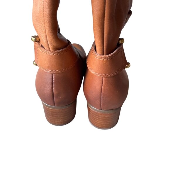 Naturalizer Dane Womens Riding Boots 6.5M Brown Leather Knee High Low Heel - Picture 8 of 10